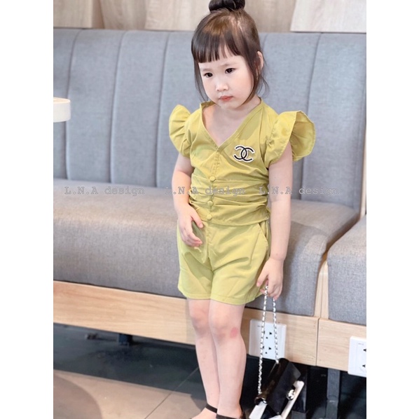 Bộ thô bèo Cha  cực xinh và chảnh cho bé gái - BTBC