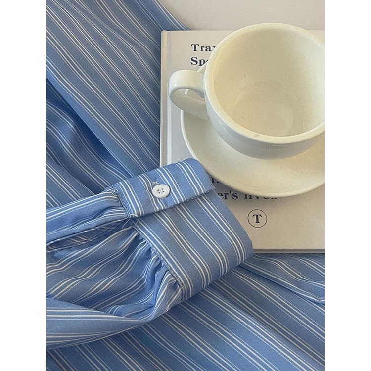 Áo sơ mi hở eo cột nơ