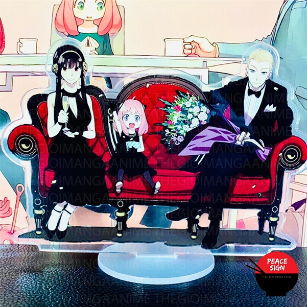Standee in hình SPY X FAMILY GIA ĐÌNH ĐIỆP VIÊN anime chibi Acrylic mica mô hình trang trí trưng bày