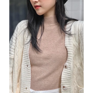 áo len basic tay dài cổ lọ 3p ( có hình chụp thật cận chất len)