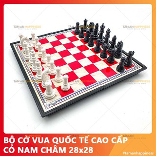 Bộ cờ vua quốc tế gấp gọn cao cấp có nam châm 28x28cm