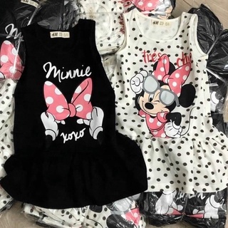 Vb153 - set 2 váy bé gái đuôi cá mickey nơ hồng minnie