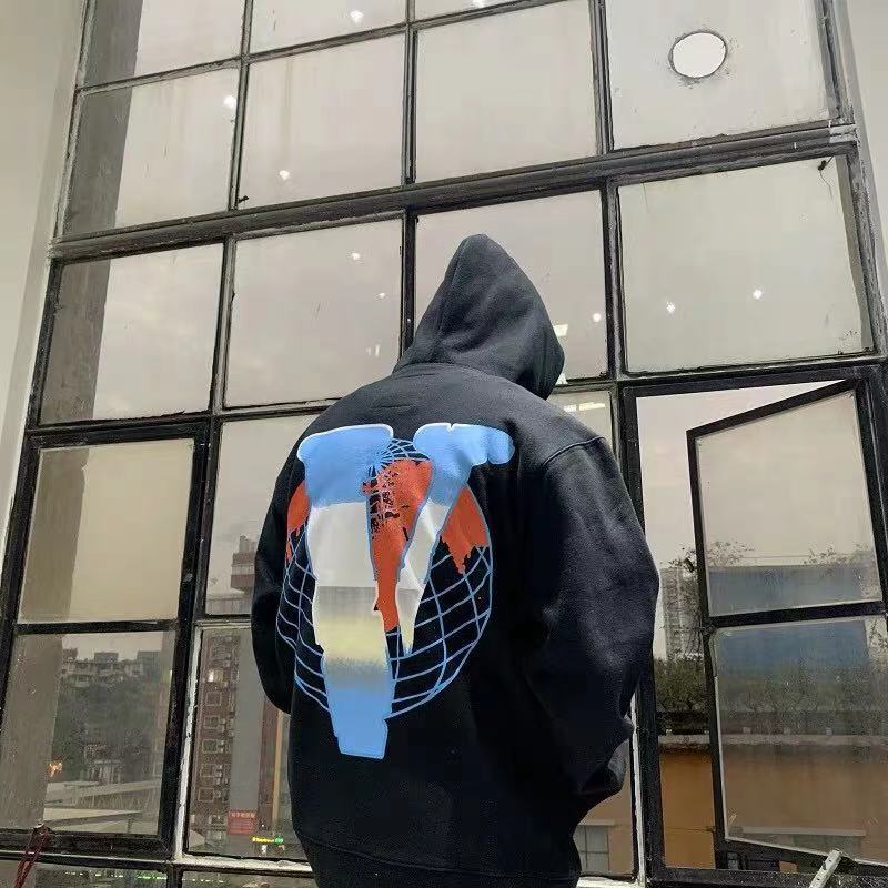 Áo hoodie Vlone x Juice Wrld màu đen hình in 3D độc đáo chất liệu nỉ cao cấp phong cách hip hop