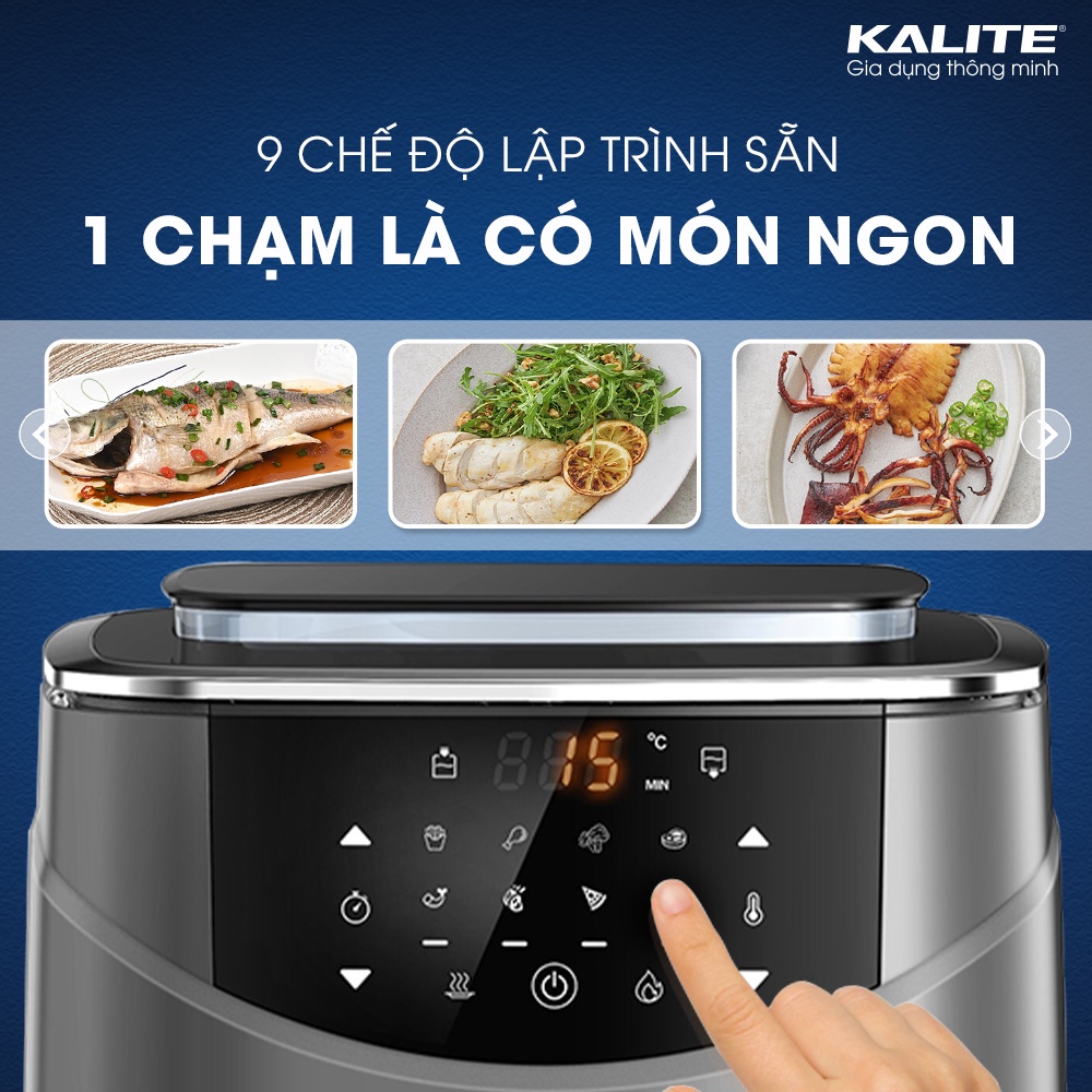 [Mã ELHADEV giảm 4% đơn 300K] Nồi chiên hơi nước Kalite Steam 7 1700W dung tích 7L chiên hấp 2in1 hàng chính hãng