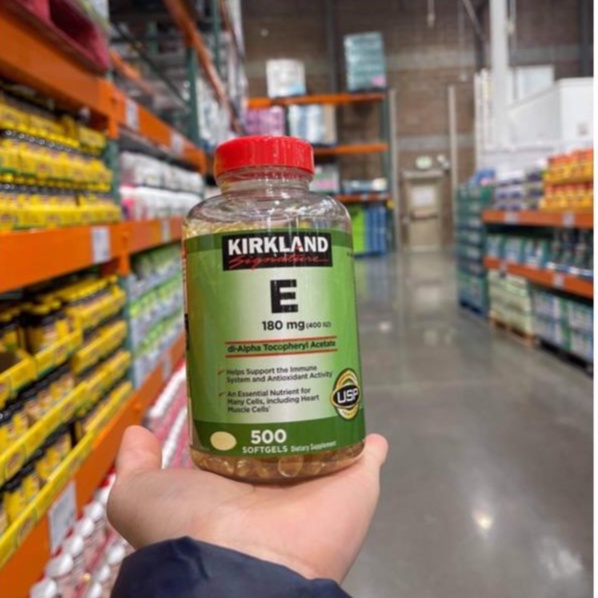 Vitamin E Mỹ 500v Kirkland 400ui hỗ trợ làm đẹp da