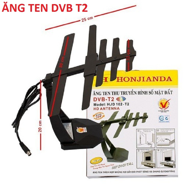 ANTEN Tivi Kỹ Thuật Số DVB T2 Model HJD 102 T2  Hojialan - Ăng ten tivi DVB T2 Model HJD 102 T2