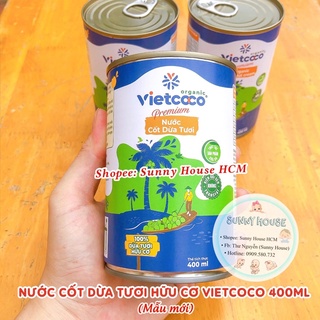 Nước Cốt Dừa Hữu Cơ Vietcoco 400ml [Date 2025]