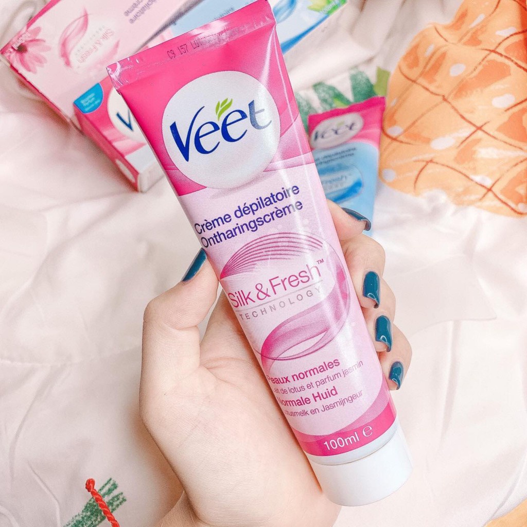 Kem tẩy lông nhẹ dịu an toàn Veet Silk &amp; Fresh