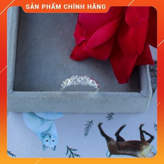 Nhẫn bạc nữ đẹp, nhẫn vô cực đính đá KBJ17