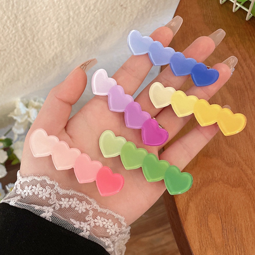 Kẹp Tóc Màu Gradient Bằng Acrylic Dễ Thương