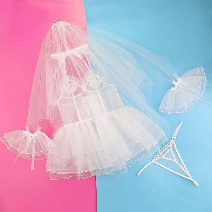 Cosplay cô dâu đáng yêu váy ngủ ren sexy xuyên thấu cao cấp | BigBuy360 - bigbuy360.vn
