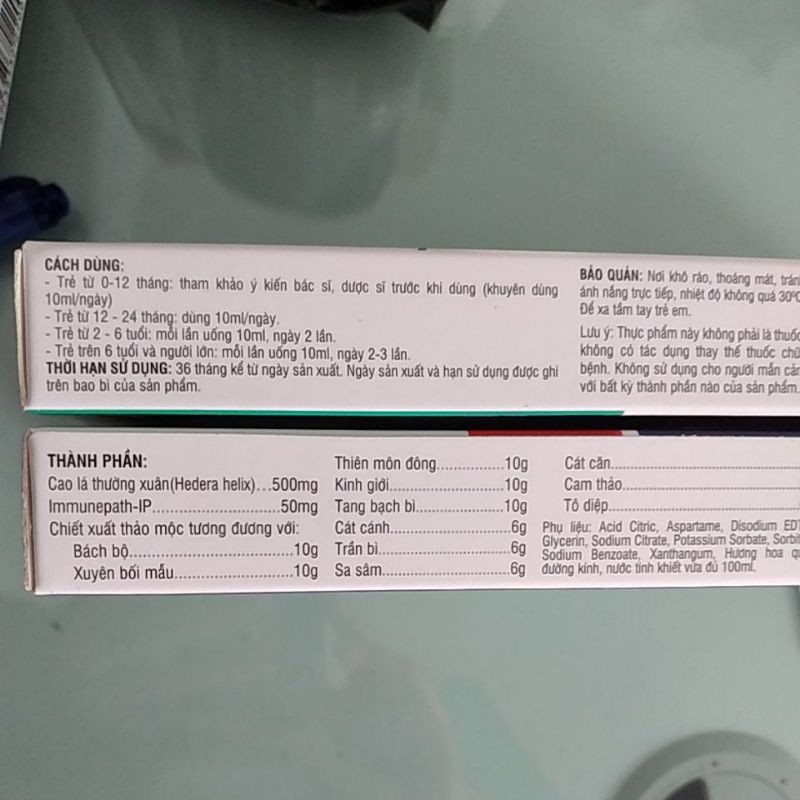 COZITUF-US cao lá thường xuân 500mg hộp 10 ống