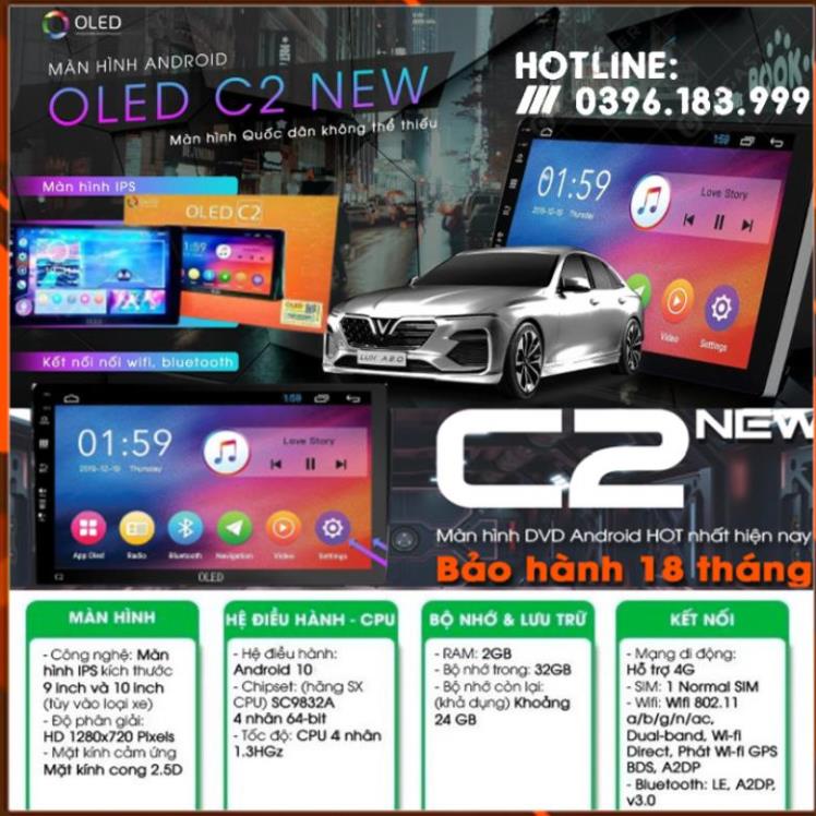 Màn hình Android OLED C2 New Theo Xe HONDA CRV 2018 - 2021, 10 inch kèm dưỡng canbus và jack nguồn zin