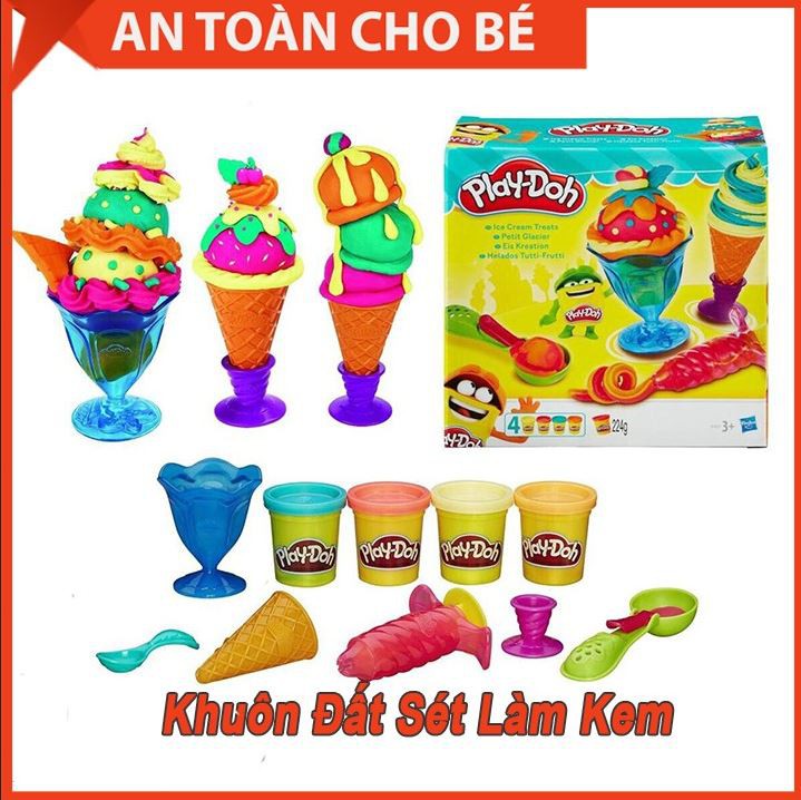 Bộ Đất Sét Nặn Hình Que Kem Cao Cấp Play Doh