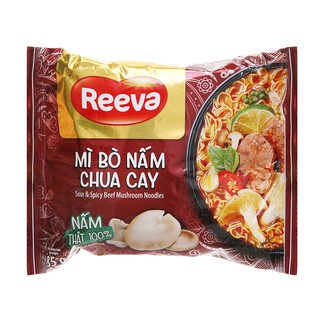 Thùng 30 gói Mì Reeva bò nấm chua cay
