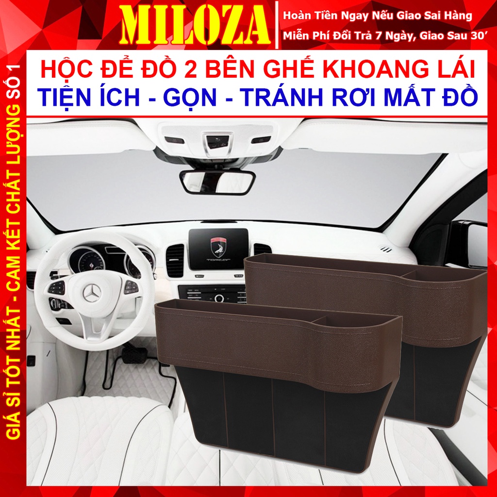 [MILOZA] Hộc Để Đồ Xe Ô Tô - Hộc Đựng Nước - Hộc Đựng Điện Thoại - Hộc Đựng Ví, Thẻ Tín Dụng - Chống Rơi Mất, Tiện Lợi