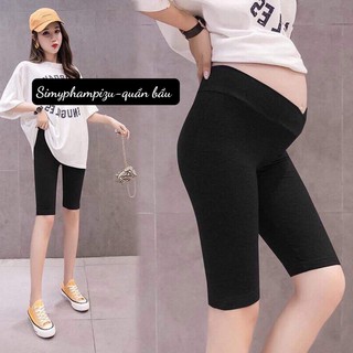 Quần bầu legging cạp chéo lửng