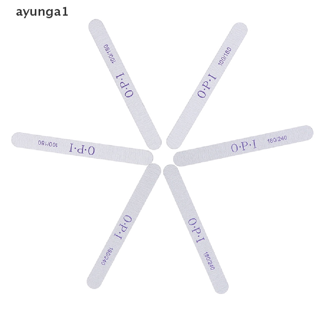 [ayunga1] 10Pcs Wood Nail File Thick Double Side Nail Art Sanding Buffer Files [new]
