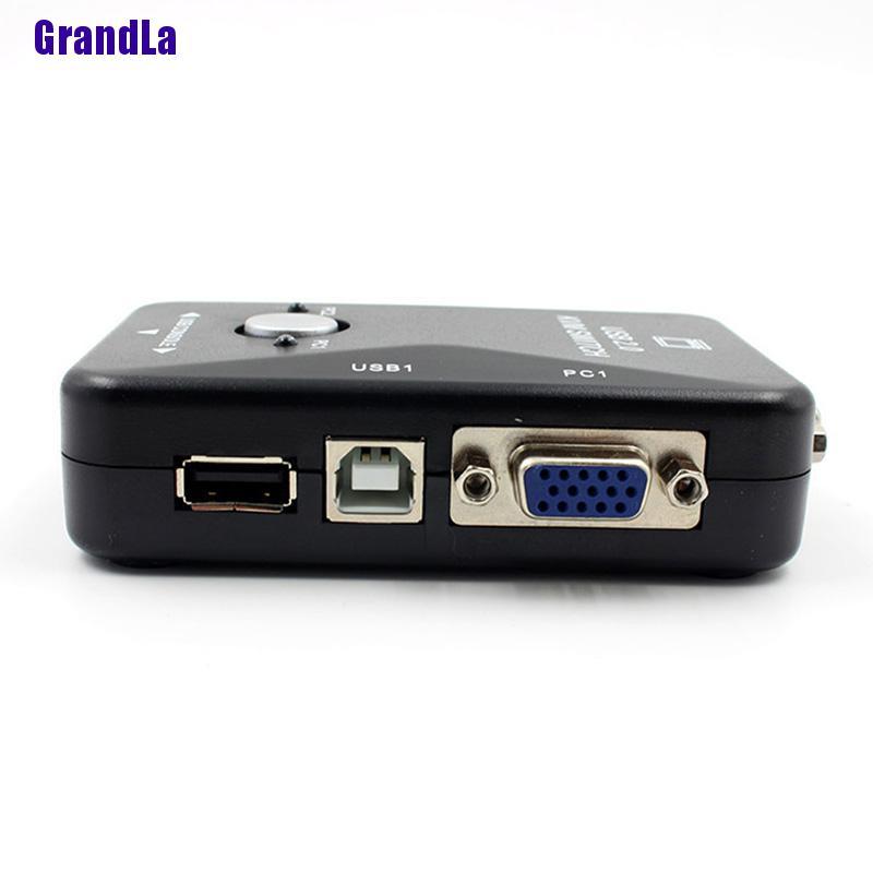 Hộp Chuyển Đổi 2 Cổng Usb Vga Kvm Cho Chuột Và Bàn Phím Máy Tính