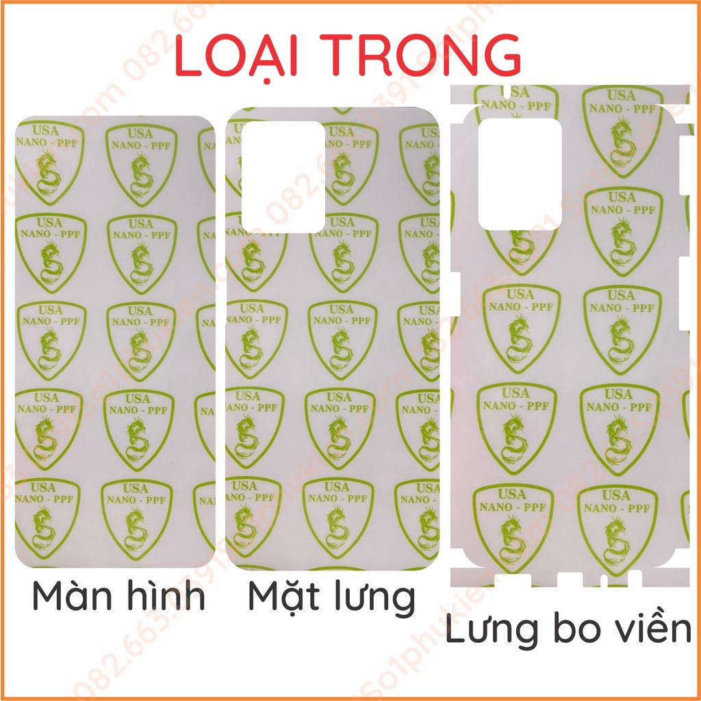 (Tặng full đồ)Dán PPF  Realme 9 4G, Realme 9 5G, Realme 9 pro, Realme 9 pro plus loại trong, nhám cho màn hình, mặt lưng