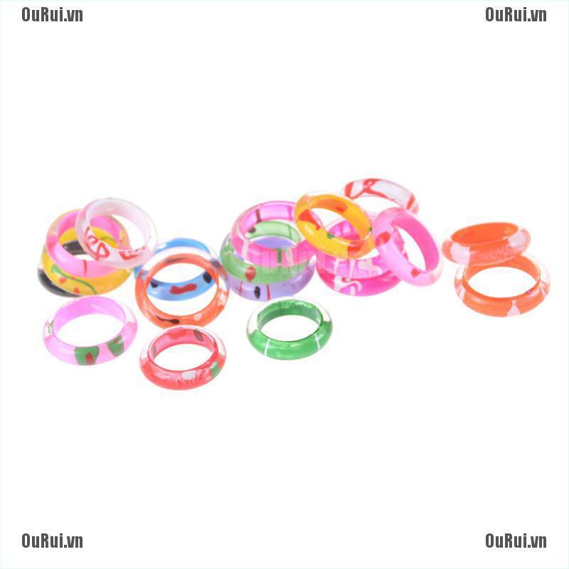 Set 10 Vòng Nhựa Nhiều Màu Sắc Cho Bé