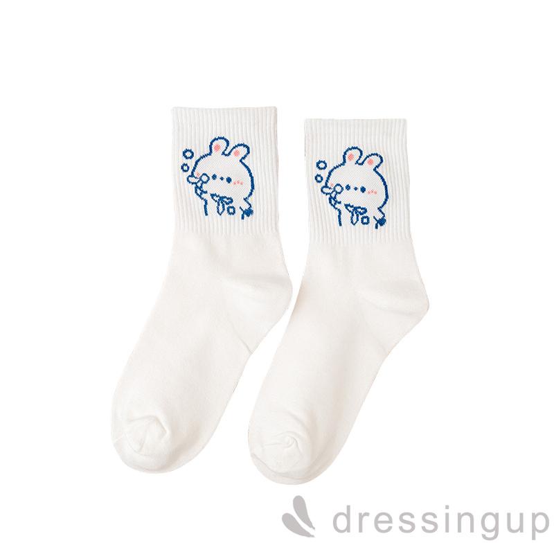 Đôi Tất Cotton Hoạ Tiết Chú Thỏ Dễ Thương Cho Nữ