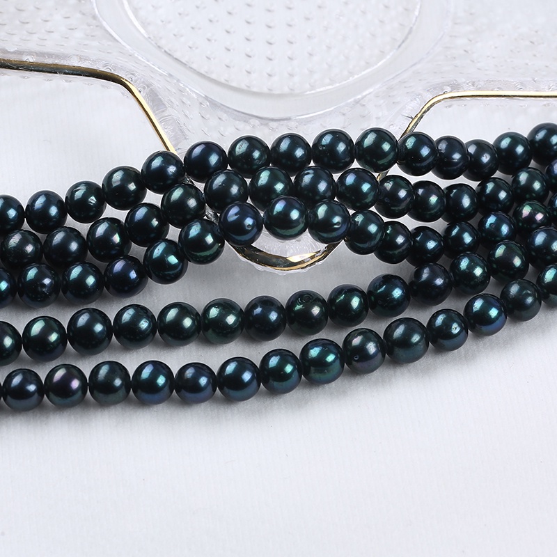 Vòng Cổ Ngọc Trai Nước Ngọc Trai Đen 8-9mm 13.7inches Cao Cấp Cho Vòng Cổ Mỗi Sợi♥