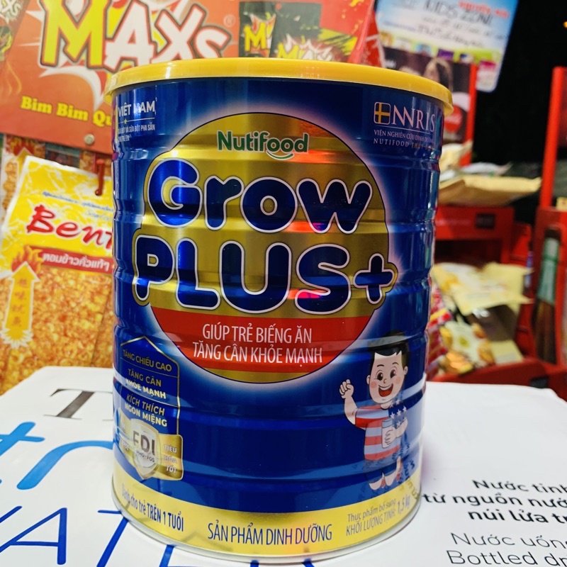 [Mẫu mới] Sữa bột Grow Plus xanh 1.5KG Nutifood tăng cân khoẻ mạnh