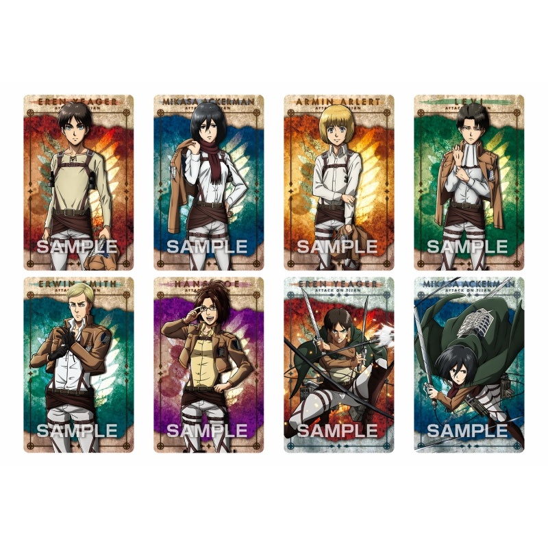 Thẻ nhân phẩm Metallic Card Attack on Titan