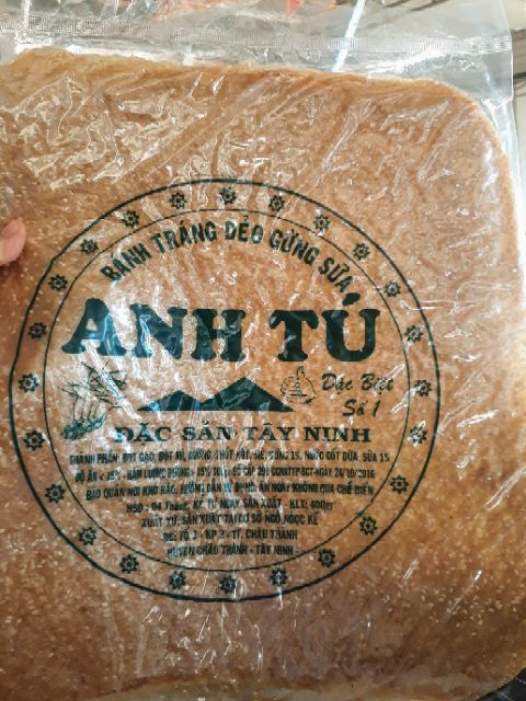 Bánh tráng dẻo gừng sữa Anh Tú-Tây Ninh chính hiệu 450g