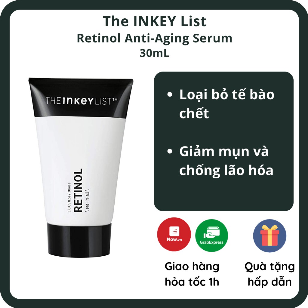 The INKEY List Retinol Anti-Aging Serum - 30mL - Tinh chất chống lão hóa.