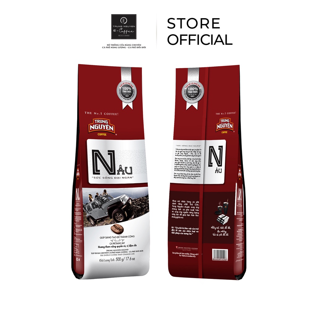 Combo 2 Bịch Cà Phê Chữ N Trung Nguyên Legend - Rang Xay (Hộp 500gr)