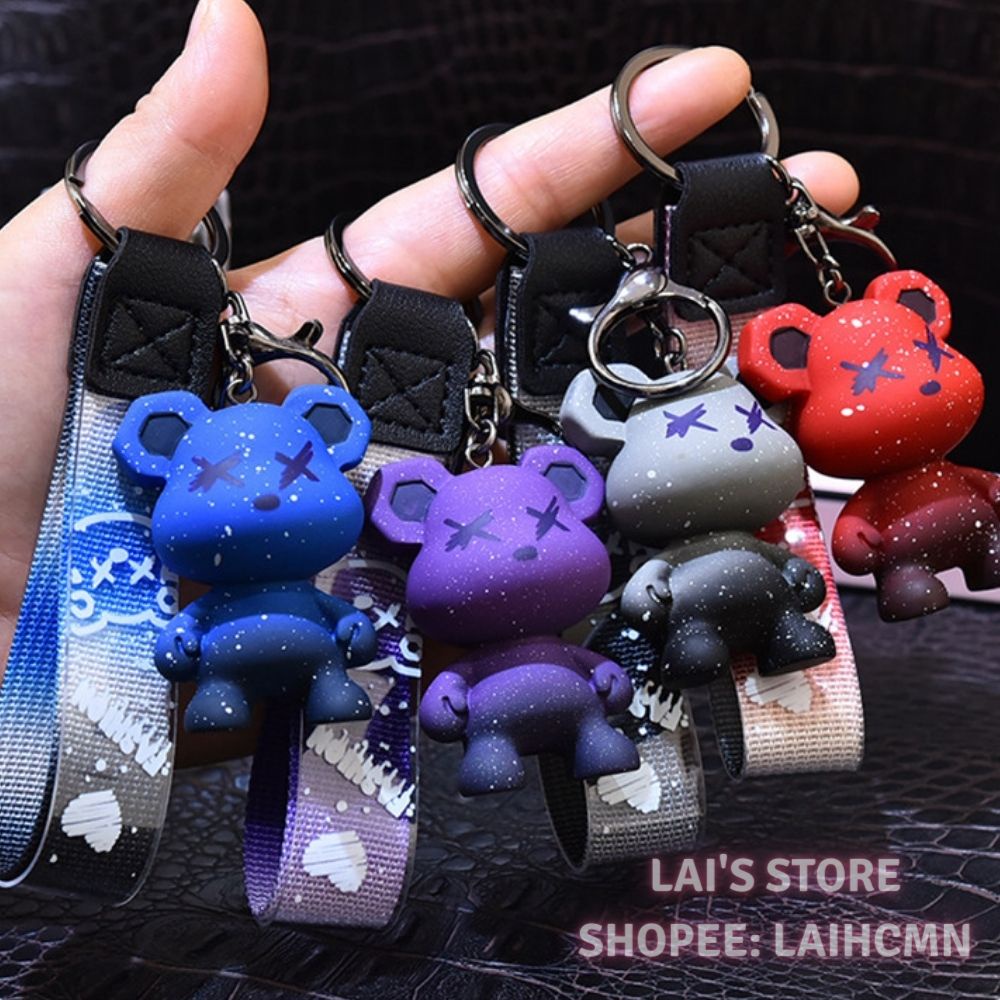 Móc Khóa Xe Máy Gấu Bearbrick, Ngựa Unicorn, Biệt Đội Siêu Anh Hùng, Công Chúa, Pikachu Phụ Kiện Túi Xách - LAI'S STORE