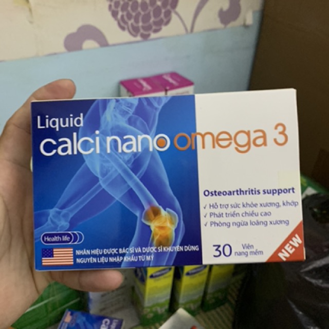 Calci Nano Omega 3 Hỗ trợ sức khoẻ xương khớp, phát triển chiều cao, ngừa loãng xương