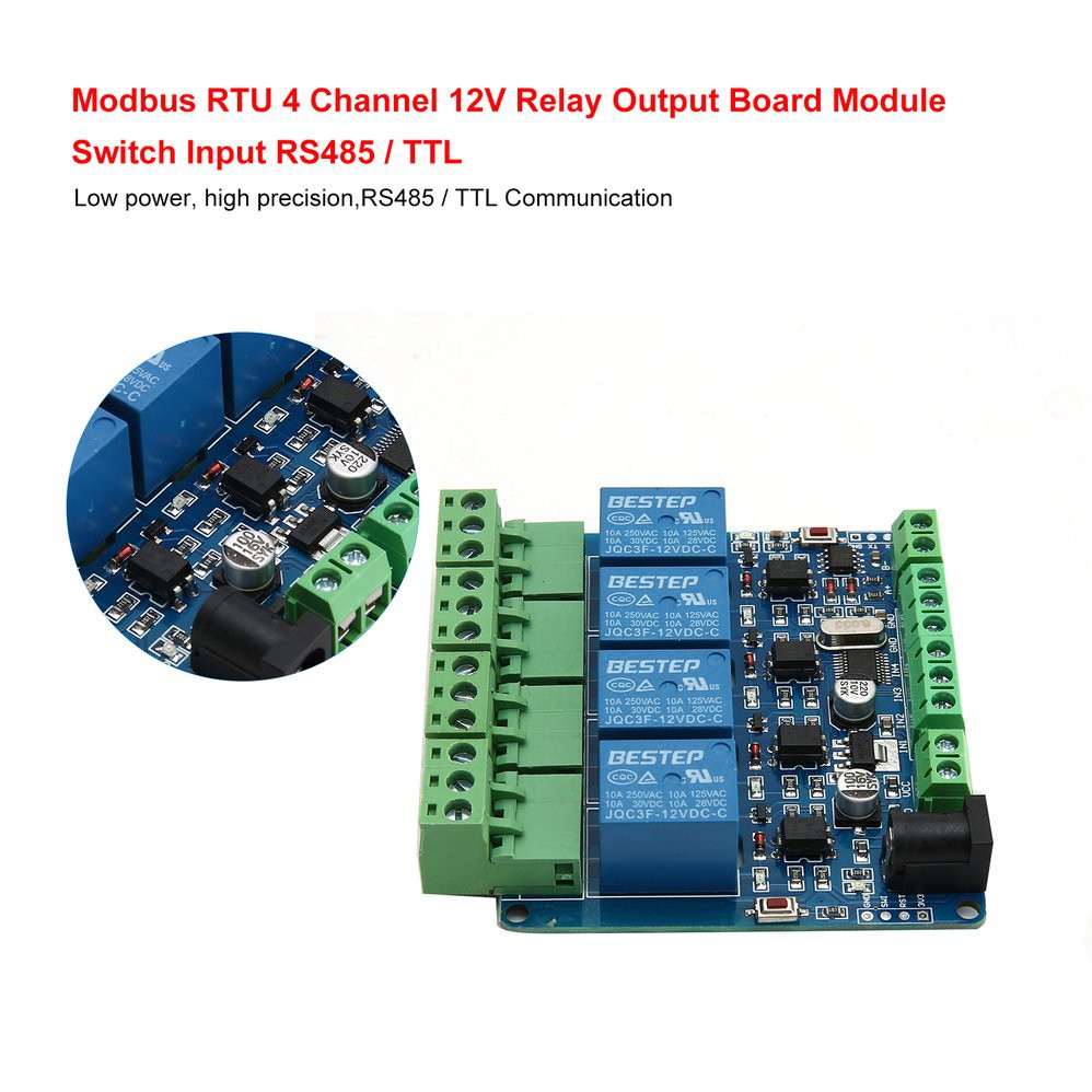 Mô Đun Rơ Le 4 Kênh 12v Rs485 / Ttl | BigBuy360 - bigbuy360.vn