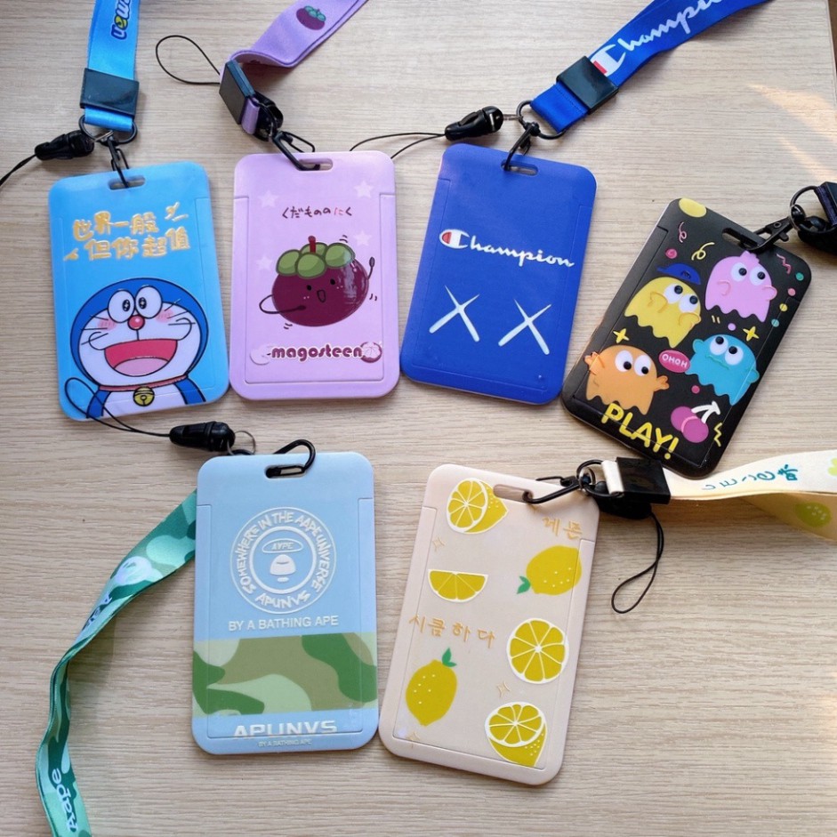 Dây đeo thẻ học sinh có hình ngộ ngĩnh siêu sinh, dây đeo thẻ họa tiết đáng yêu giá rẻ cực bền