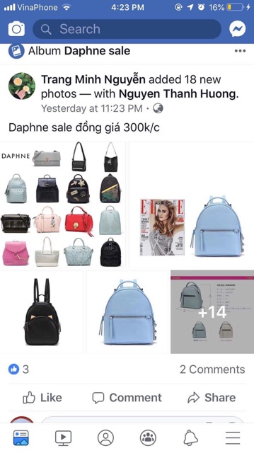 Thanh lý balo Daphne