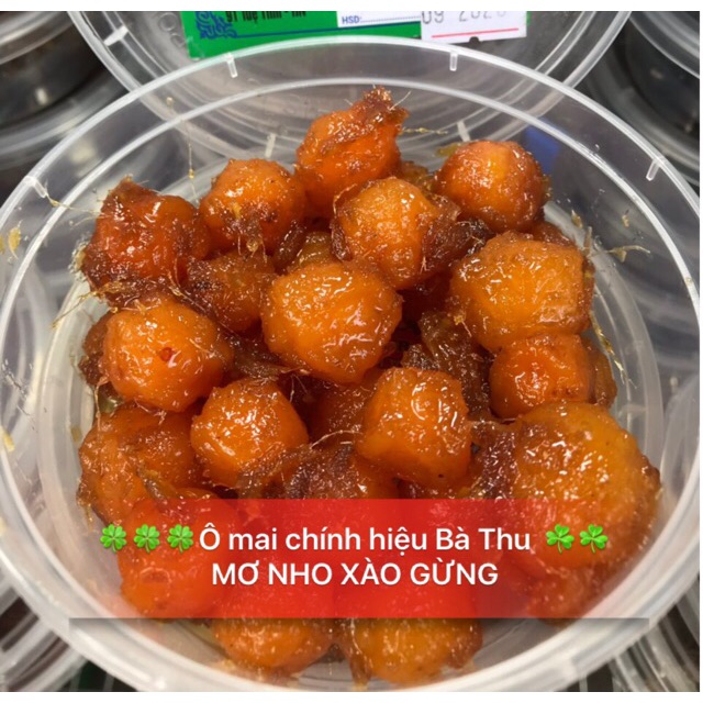 Ô mai Mơ nho xào gừng chính hiệu Bà Thu, quà vặt siêu ngon, đặc sản Hà Nội