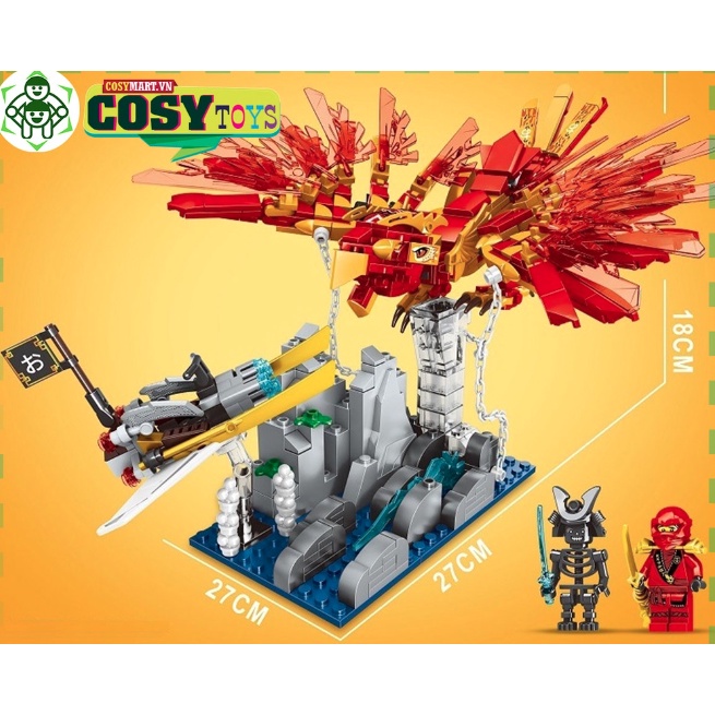 Lego xếp hình phượng hoàng lửa của Ninjago 76110 với 515 mảnh ghép
