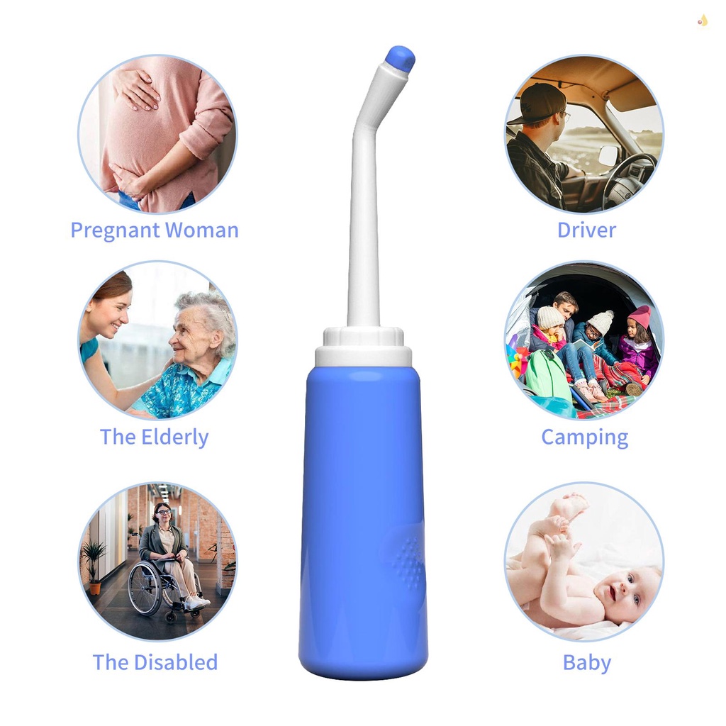 Bình Xịt Vệ Sinh Cầm Tay Kèm 2 Vòi Xịt 500ml Tiện Dụng Mang Theo Du Lịch/ Cắm Trại