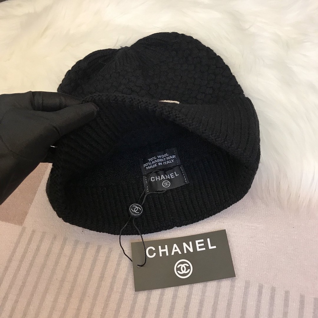 Ch @ nel Mũ Len Dệt Kim Chui Đầu Ấm Áp Thời Trang Cho Nam Và Nữ