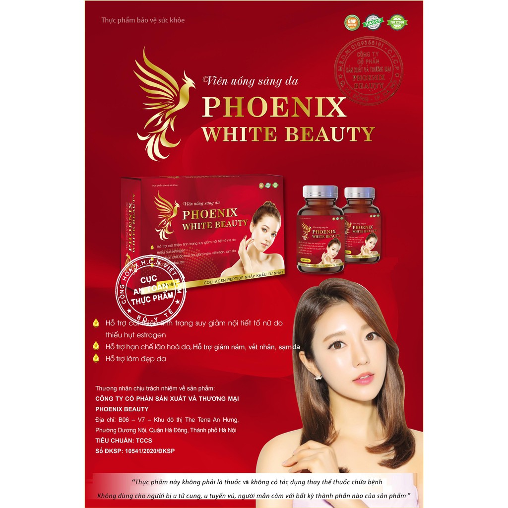 Viên Uống Giúp Sáng Da Trắng Da Làm Mờ Hết Nám Phoenix Beauty | BigBuy360 - bigbuy360.vn