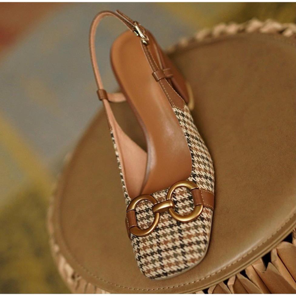 GIÀY SANDAL GÓT VUÔNG BÍCH MŨI QUẢNG CHÂU CAO CẤP SD1180 LH