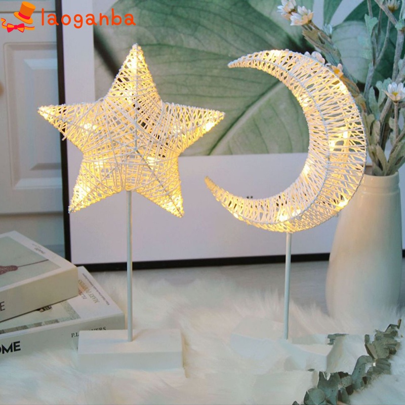 Moon-star Rattan Light Moon Light Star Light Lamp LED Lamp for Home Christmas Decoration Gifts