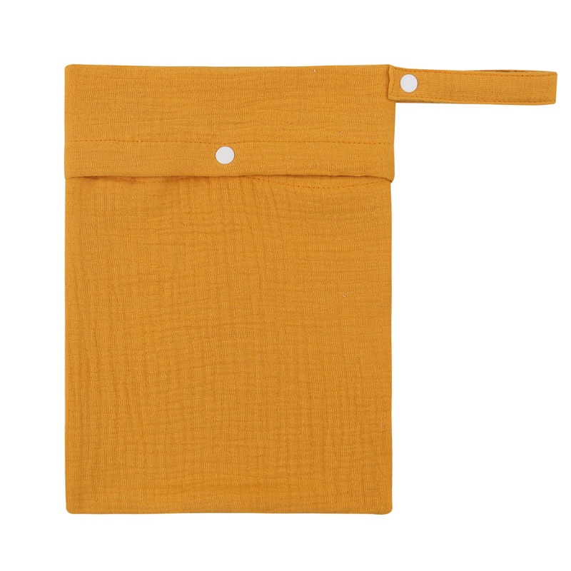 Túi Đựng Tã Lót Em Bé Diapper Bằng Vải Cotton Mềm Màu Trơn Tái Sử Dụng Được