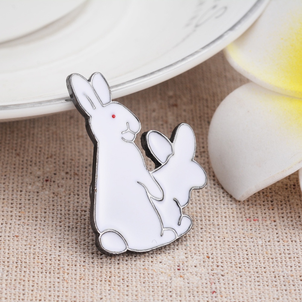 Trâm Cài Áo Hình Thỏ Trắng Vui Nhộn