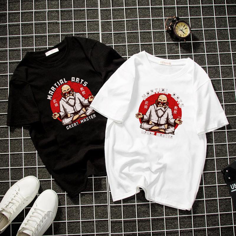 Áo thun tay lỡ unisex form rộng sự phụ goku ngồi thiền  vải dày mịn 2020T2527