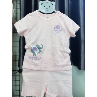 La pomme SS237 Bộ cộc tay  chú voi con cho bé trai bé gái chất liệu Bamboo