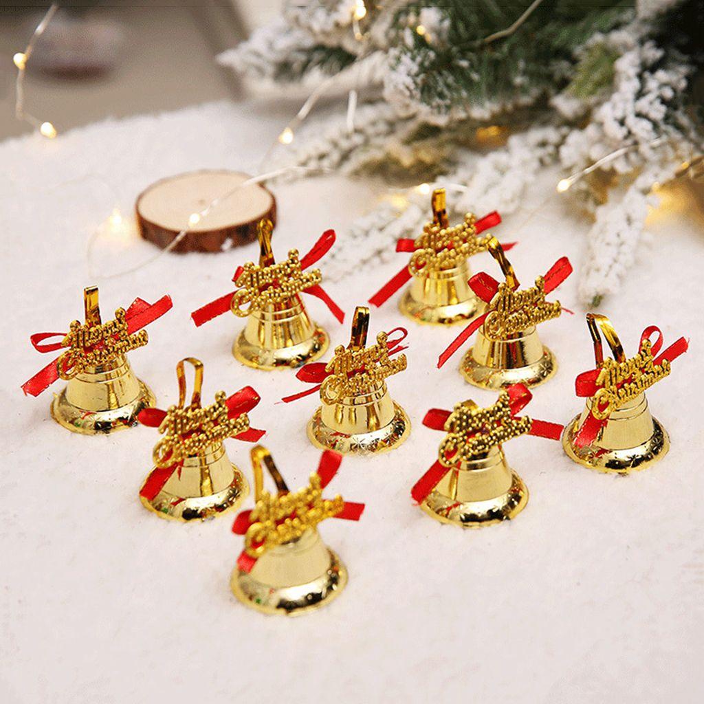 Set 9 Phụ Kiện Nhựa Trang Trí Cây Thông Giáng Sinh Năm Mới|Chuông Nhỏ Xinh Thời Trang