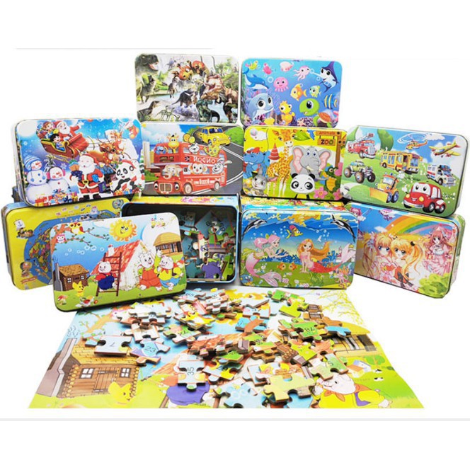 Đồ chơi Tranh ghép gỗ Puzzle 60-100-200 chi tiết, 4 cấp độ - Đồ chơi phát triển trí tuệ, dành cho bé từ 3 tuổi